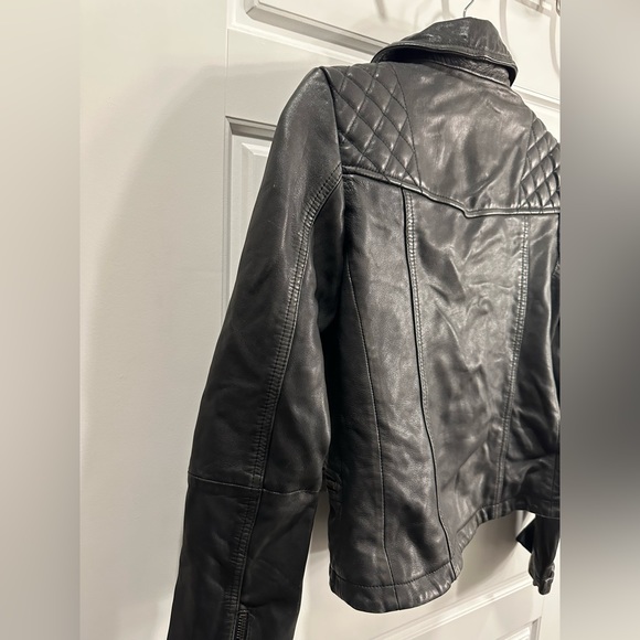 ALLSAINTS- quilted Cargo Leather Biker Jacket - Picture 6 of 11